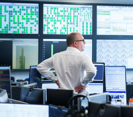 Trading Floor with video wall